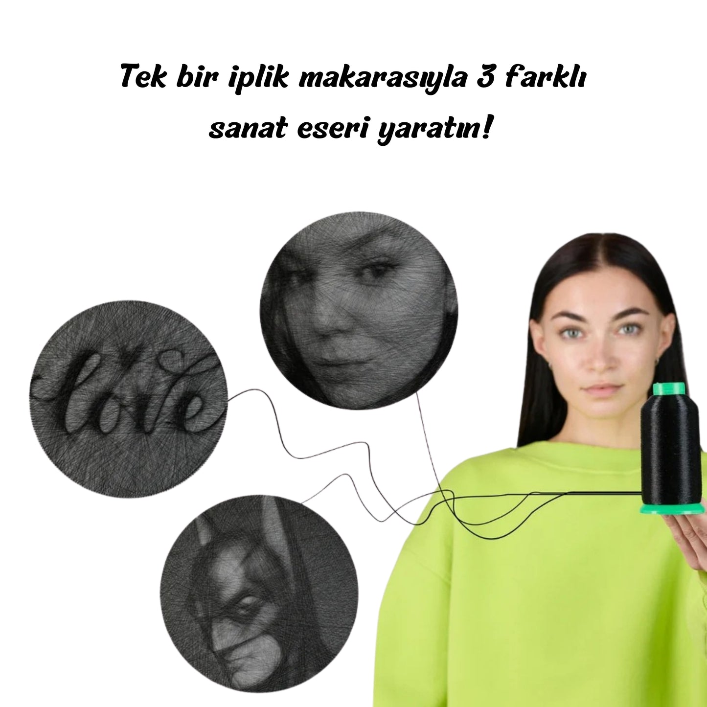 Fiart® Kişiye Özel String Art Tablo Kiti